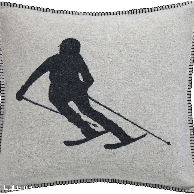 Decorative cover DF LUCA SKIER GREY