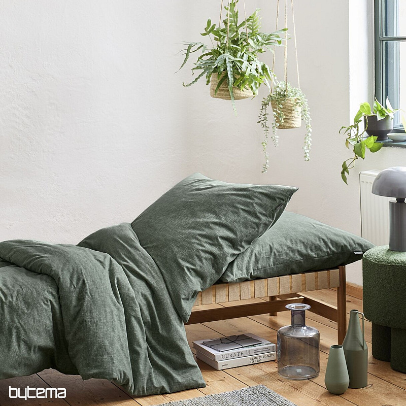 Luxury flannel bedding IRISETTE KOALA 8544-30 green