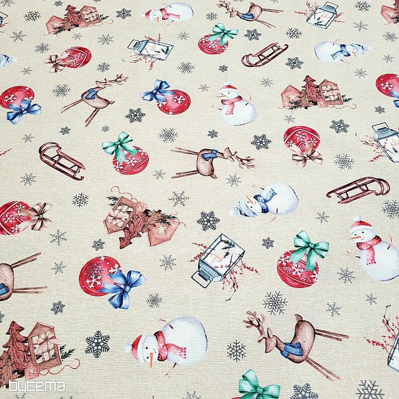 Decorative fabric CHRISTMAS PANINA
