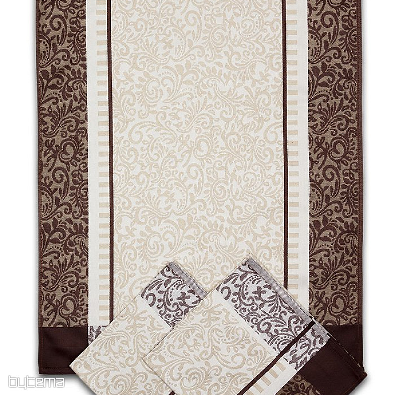 Towels ORNAMENT brown 3pcs