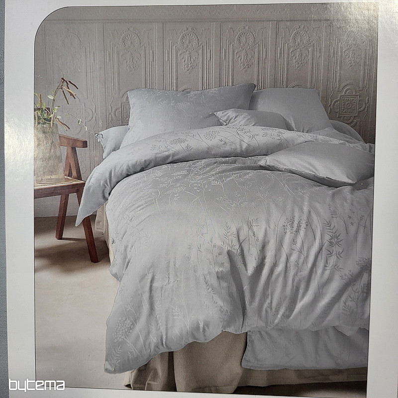 Luxurious cotton damask RIO LIGHT GREY