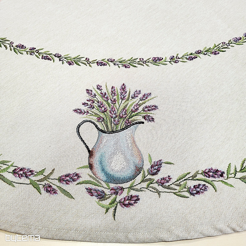 Round tapestry tablecloth LAVENDER