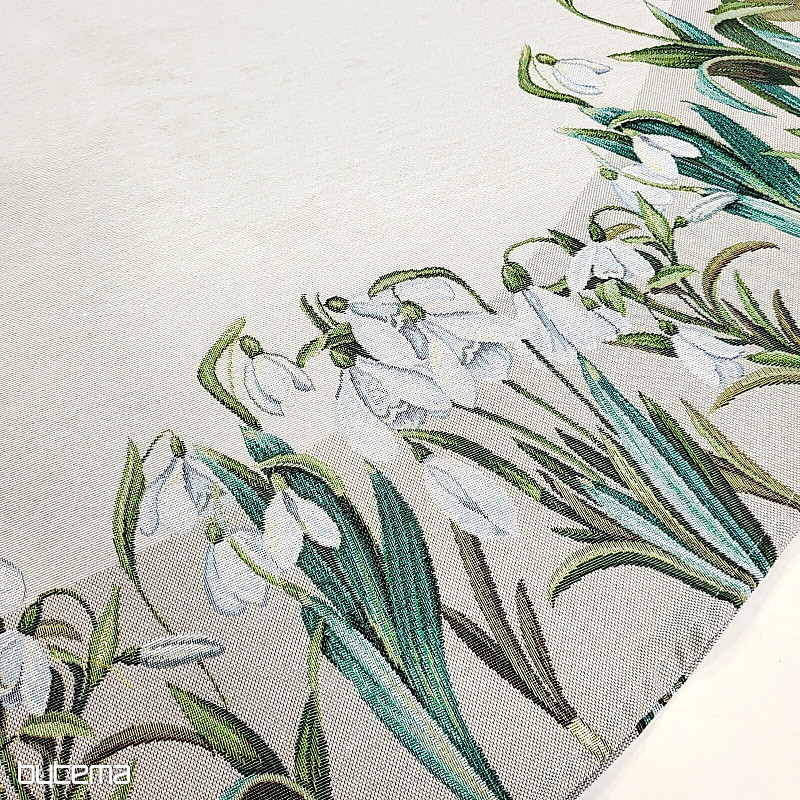 Round tapestry tablecloth SNOWFLAKES