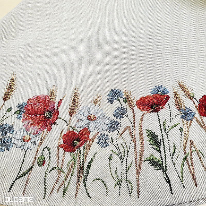 Tapestry tablecloth round WILD FLOWERS