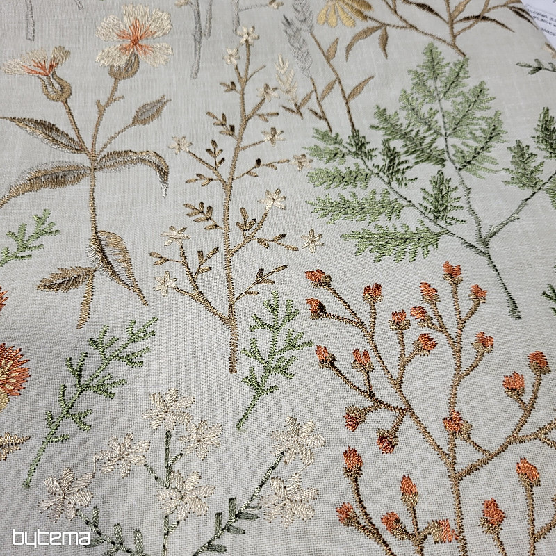 Embroidered scarf GINGER BEIGE