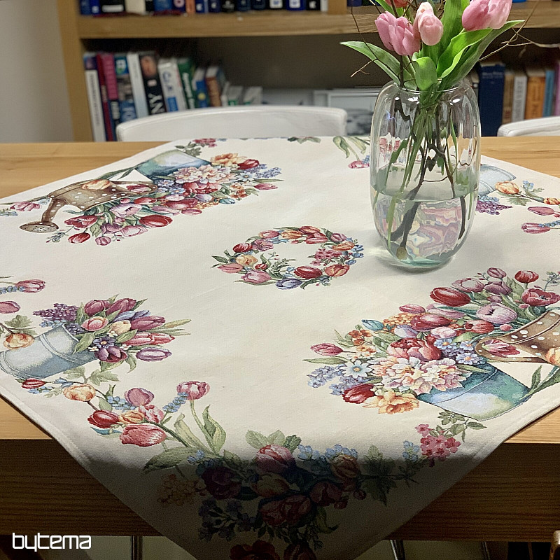 Tapestry tablecloth and scarf SPRING BOUQUET