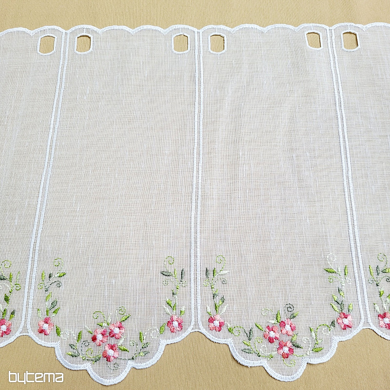 Stained glass curtain PINK FLOWERS