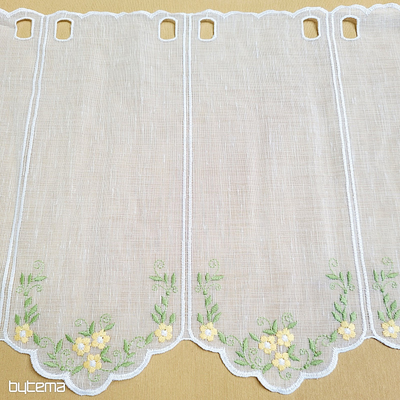 Stained glass curtain YELLOW FLOWERS