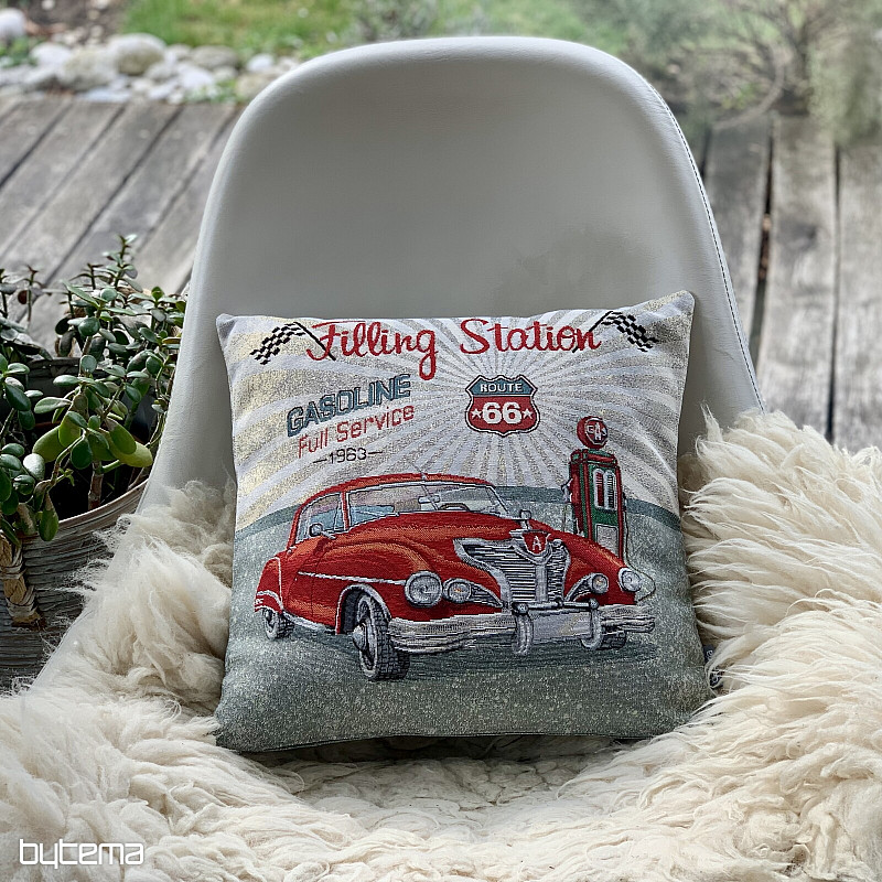 Tapestry pillowcase FILLING STATION ROUTE 66