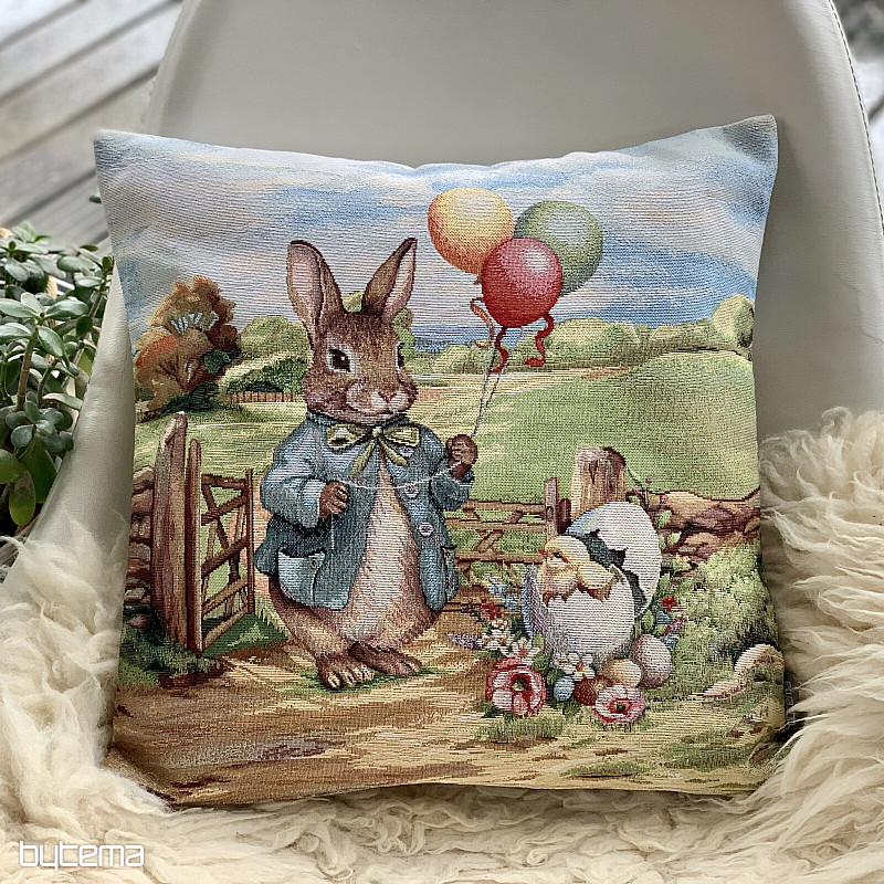 Tapestry pillowcase RABBIT WITH BALLOONS