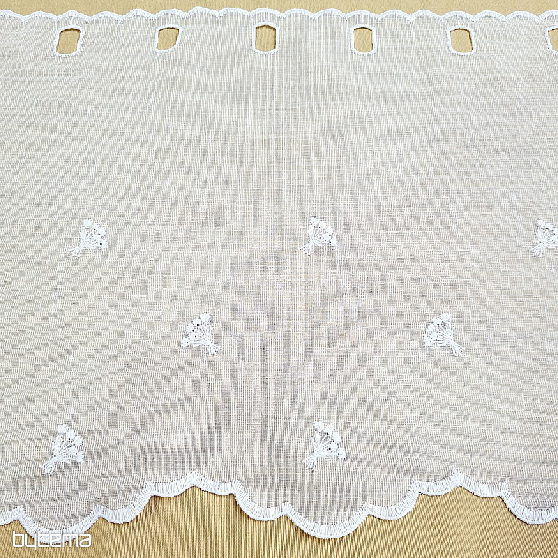 Stained glass curtain TULIPS MINI WHITE