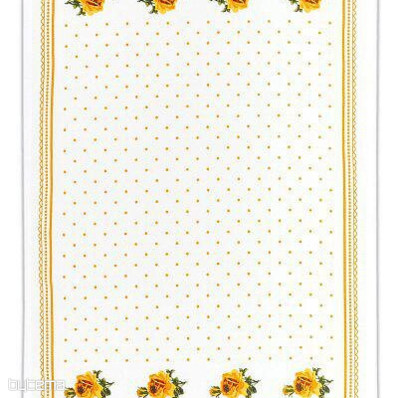 Grandma's towels, orange roses