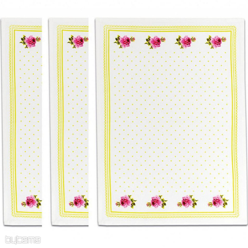 GRANDMA'S Towels Roses Green