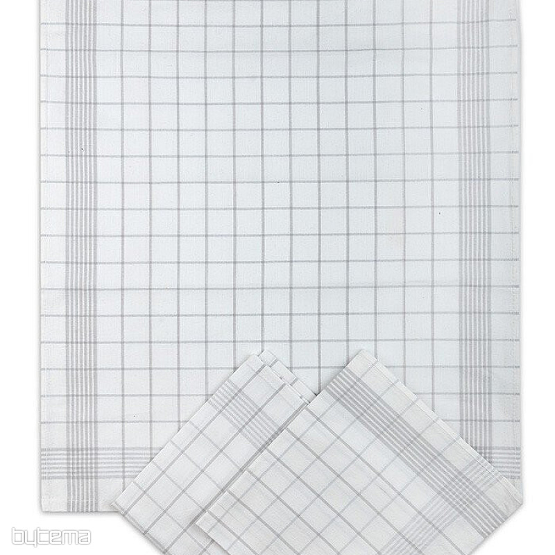 Cotton towels LIGHT GREY CHECK