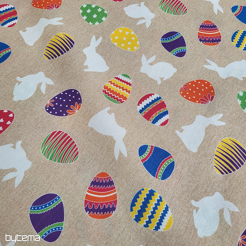 Decorative fabric EGGS AND BUNNY