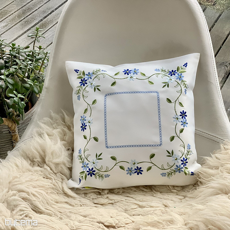 Embroidered decorative cover FORGOTTEN FLOWER