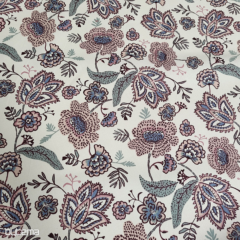 Cotton fabric FLOWERS BOHO