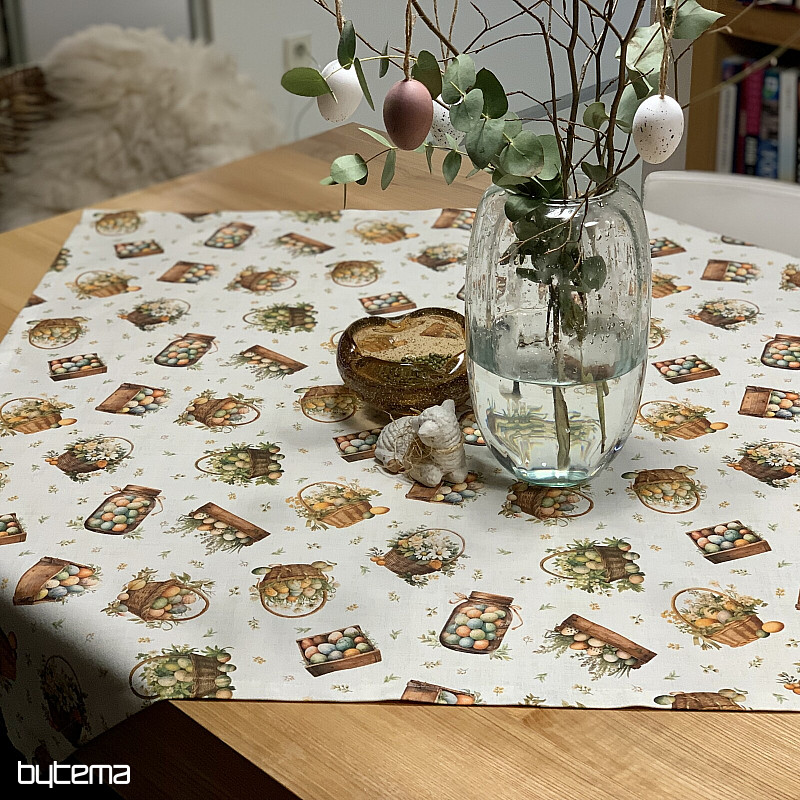 Easter tablecloth and scarf COLORFUL EGGS