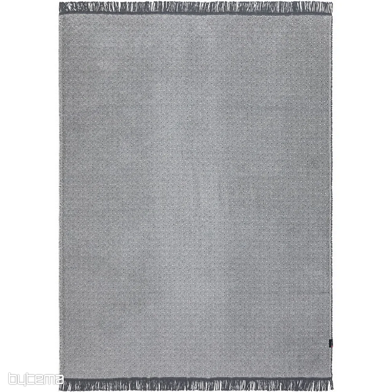 Blanket VIENNA GREY with fringes