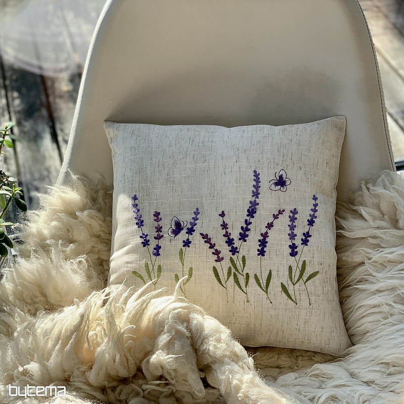 Embroidered pillowcase LAVENDER