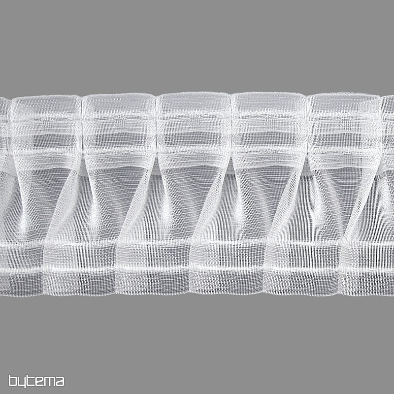ZIGZAG curtain ruching ribbon 8 cm, 1:2