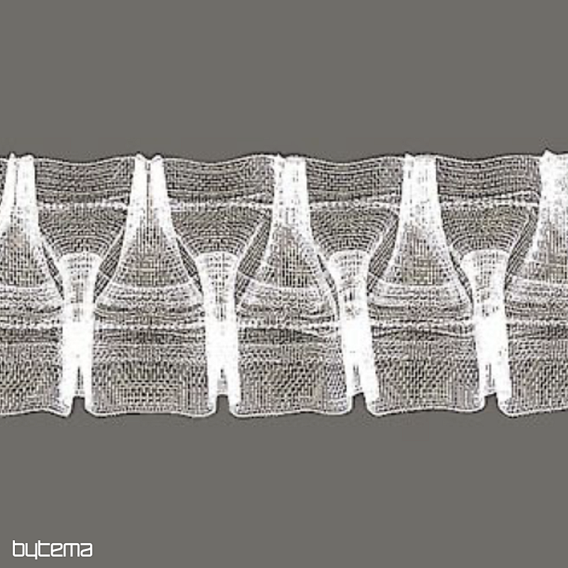 ZIGZAG curtain ruching ribbon 5 cm, 1:2