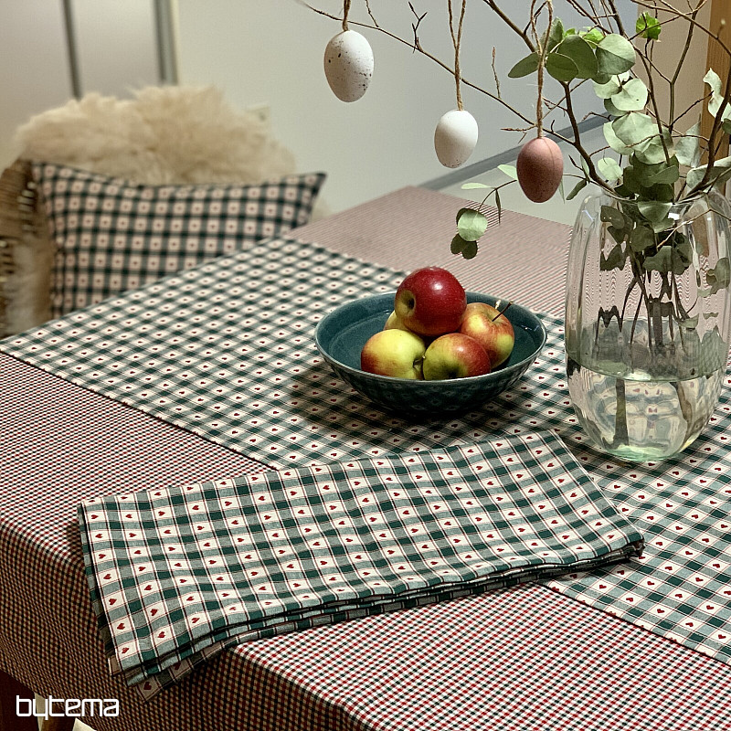 Tablecloth and scarf MAXI CORET green