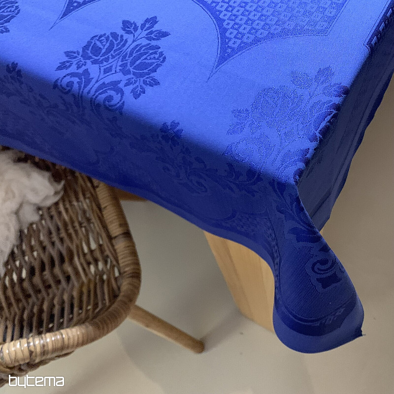 Tablecloth DAMASK dark blue 140 x 220