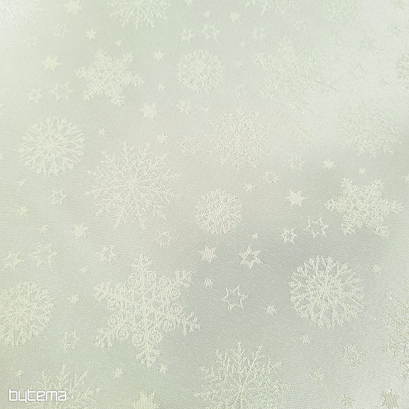 Decorative plain fabric FLAKES MIX CREAM