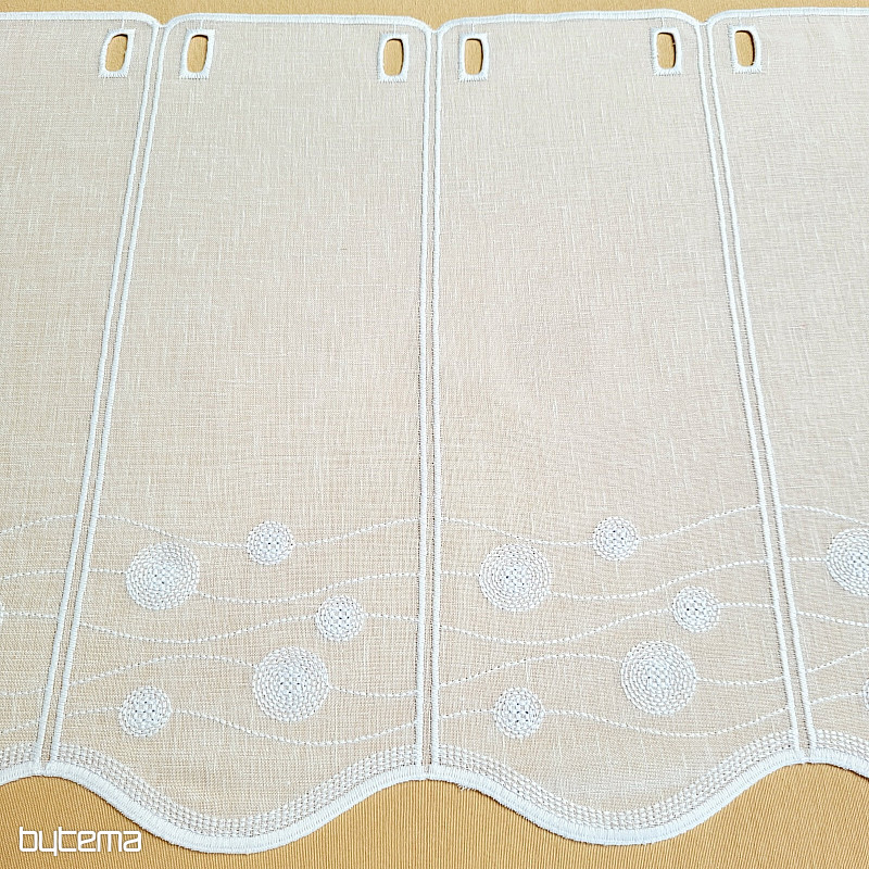 Curtain for stained glass GERSTER 11857 wheels white