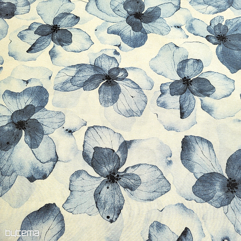 Decorative fabric TUTUKI FLOWER BLUE