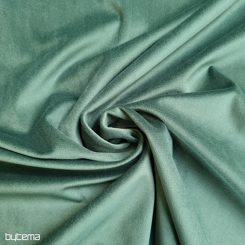 Luxurious monochrome designer decorative fabric GERSTER 77042/0500 GREEN