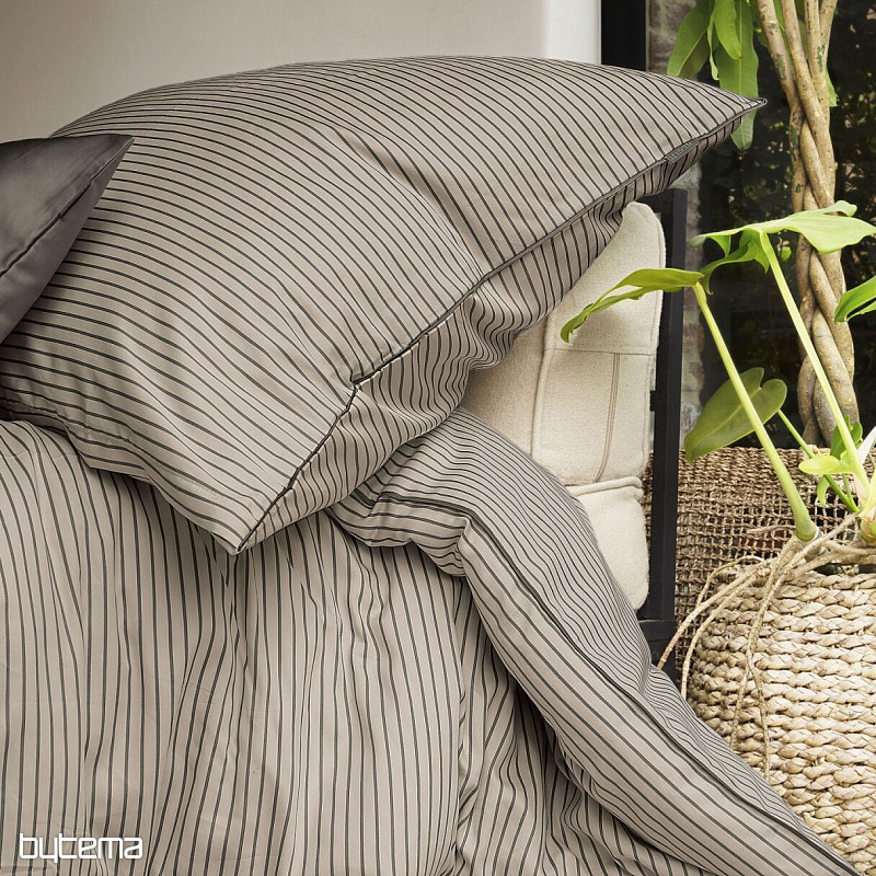 IRISETTE luxury cotton satin TOKIO 8607-80 beige gray