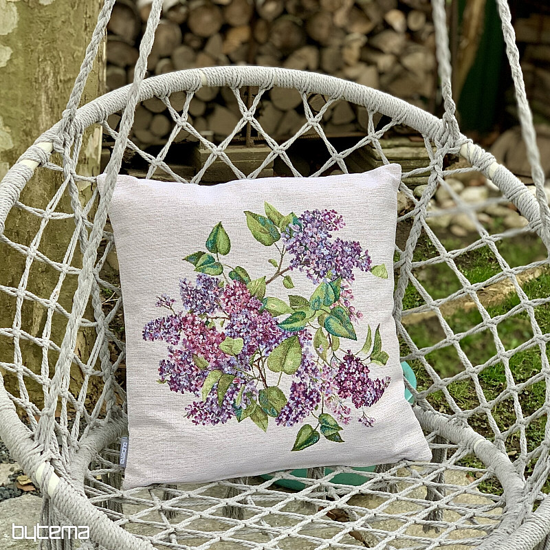 Tapestry pillowcase LILAC in the middle