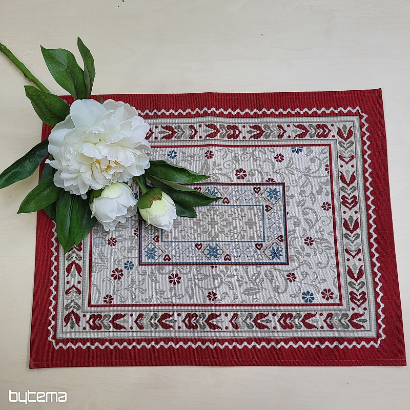 Tapestry placemat FLOWERS IN A FRAME