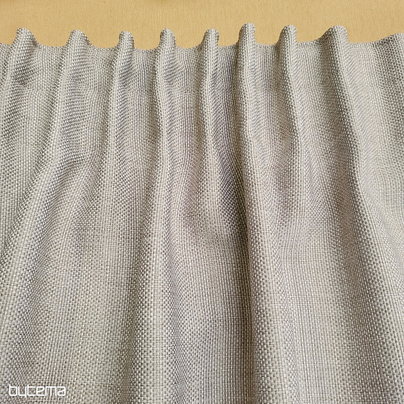 Ready-made decorative curtain GERSTER DIM OUT 77005/840 GREY BEIGE