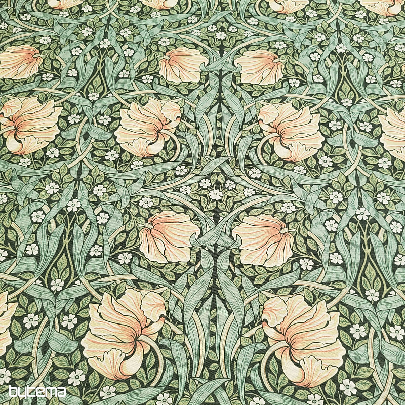 Decorative fabric GOLDEN FLOWERS