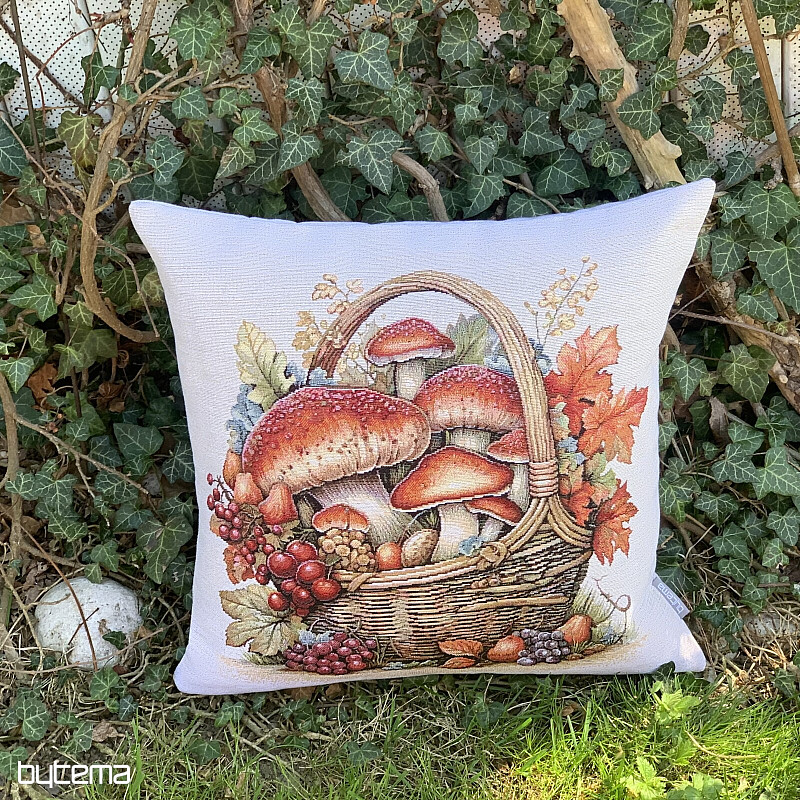 Tapestry pillowcase MUSHROOMS IN THE CART