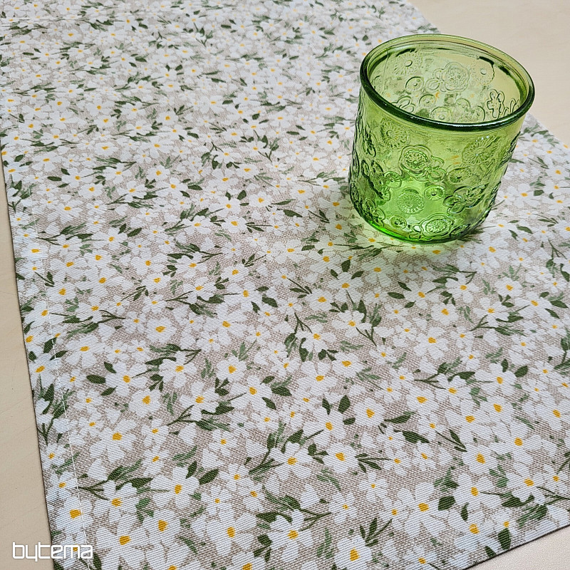 Tablecloth and scarf WHITE FLOWERS
