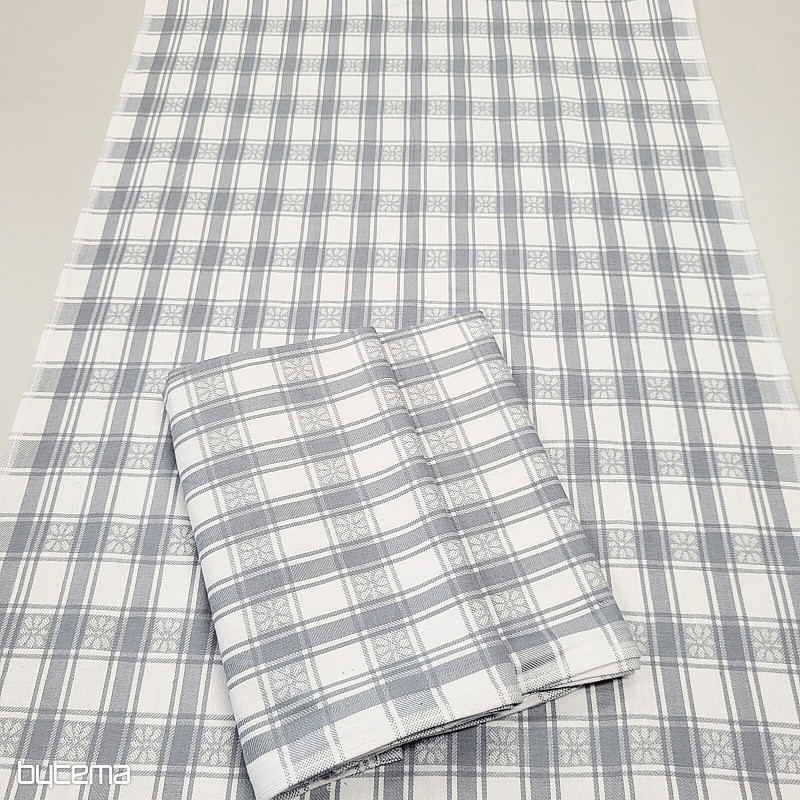 Egyptian cotton towels BOX WITH FLOWER light grey