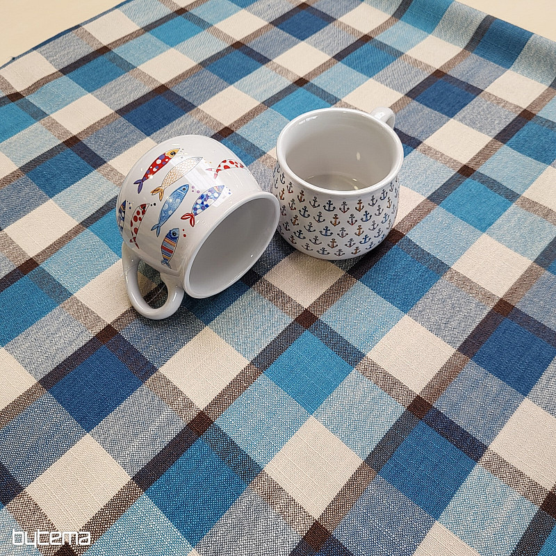 Tablecloth and scarf ATILA BLUE