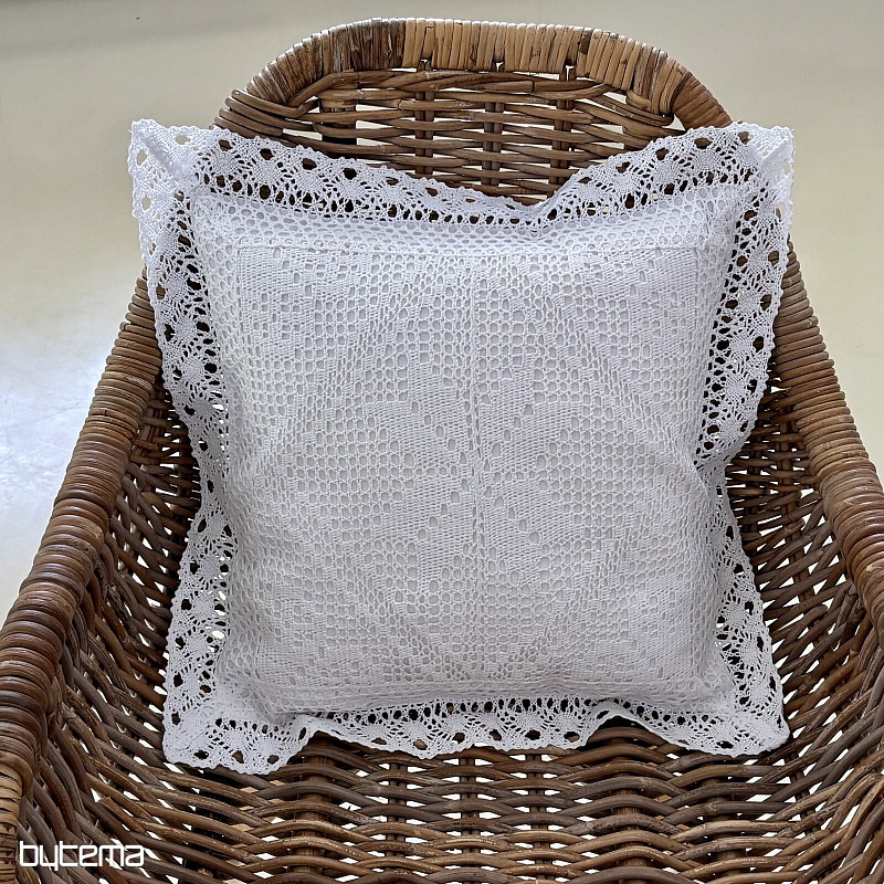 Lace decorative cover LACE white