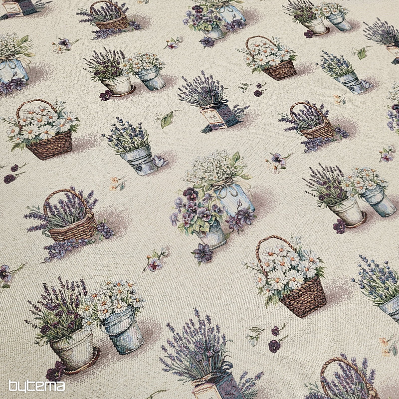 Tapestry fabric BEAUTY IN THE CART