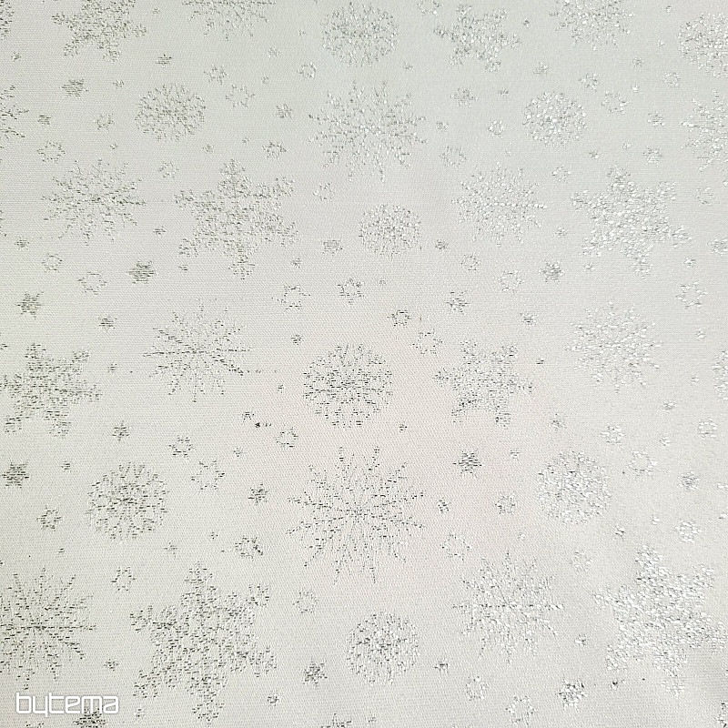 Decorative Teflon fabric FLAKES COPO LUREX silver