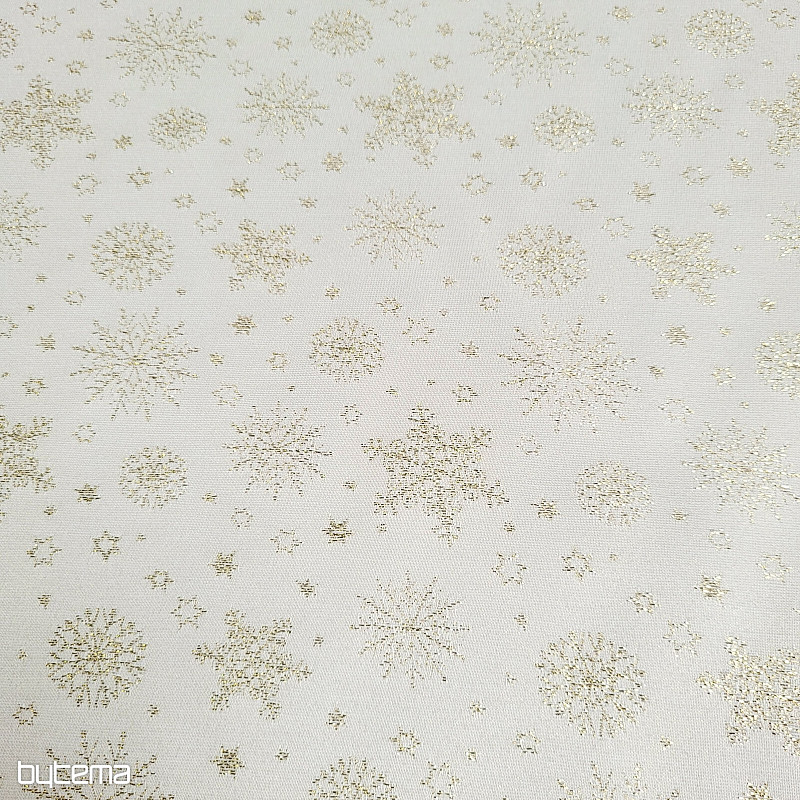 Decorative Teflon fabric FLAKES COPO LUREX gold