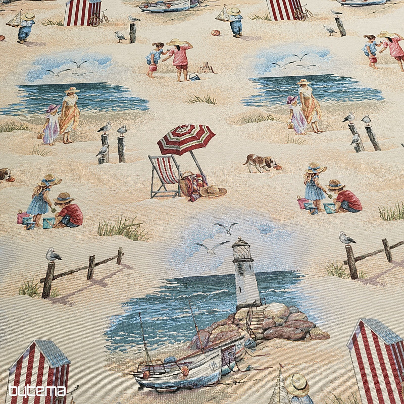 Tapestry fabric CHILDREN ON THE BEACH
