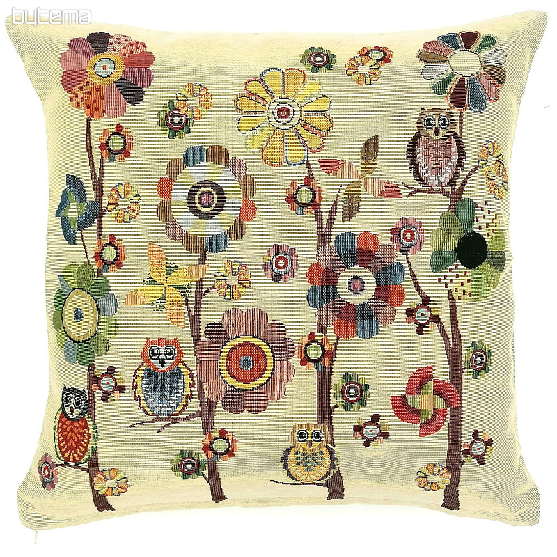 Decorative pillow OWLS on the TREE C