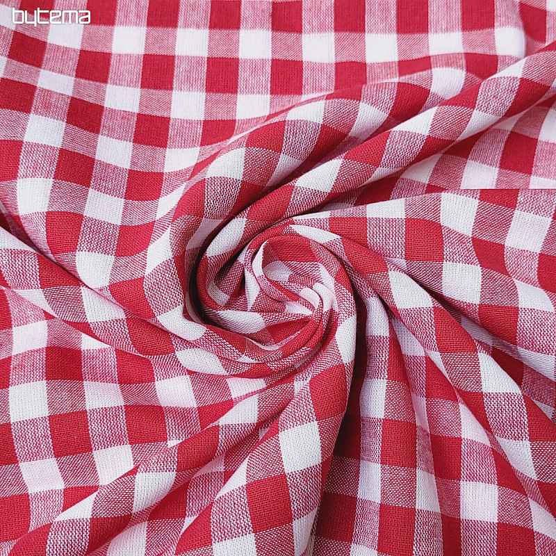 Decorative fabric KANAFAS red 1x1 cm