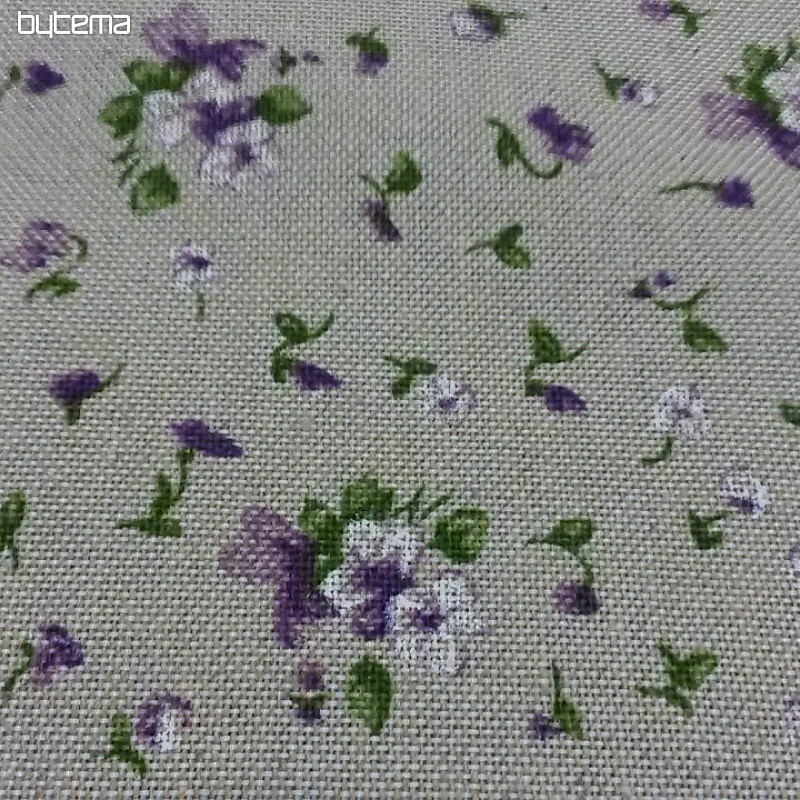 Decorative fabric ELENA tiny purple violets