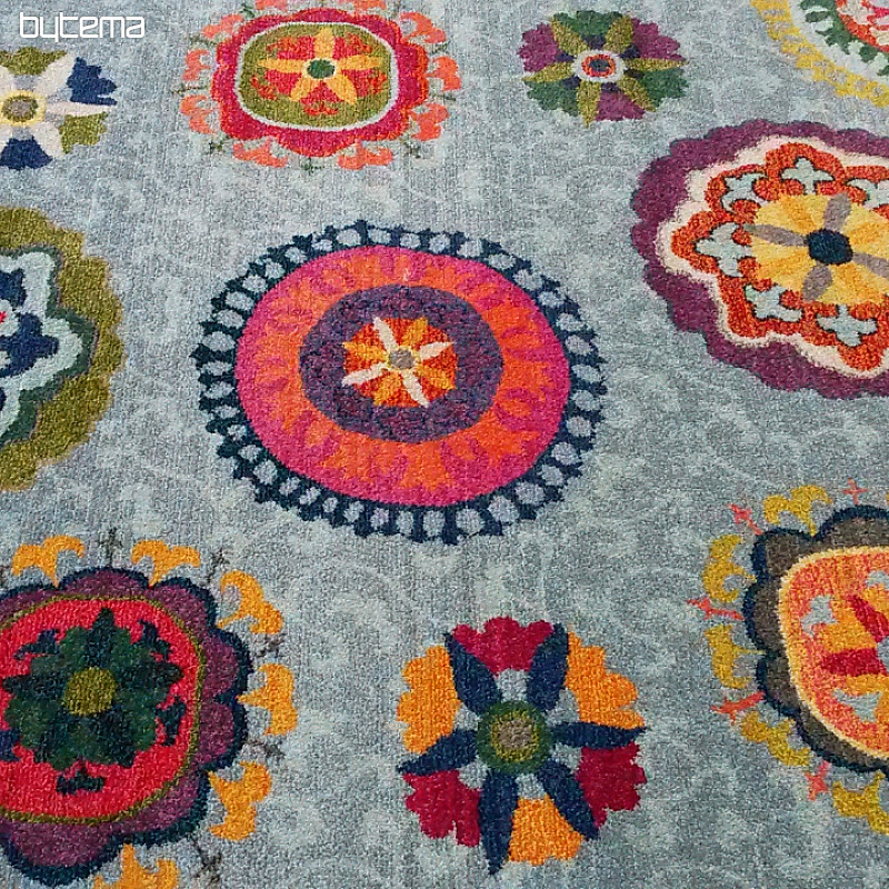 Carpet MANDALA greyblue
